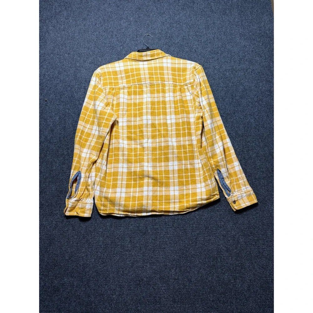 True‎ Religion Flannel Button Down Mens XL Yellow Excellent Plaid Long Sleeve